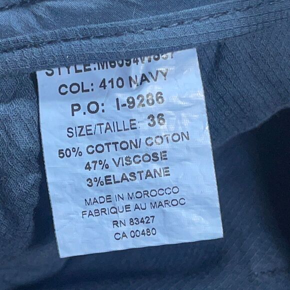 BALLIN Pants Mens Size 36x34 Crescent Modern Fit 5-Pocket Navy Blue NWT‎ - Picture 11 of 14